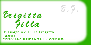 brigitta filla business card